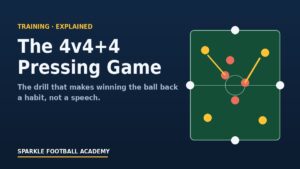 Read more about the article The 4v4+4 Pressing Game: The Drill That Makes Counterpressing Automatic